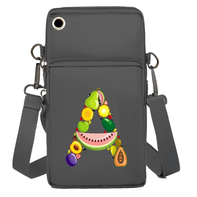 Mobile Phone Bag Wallets Arm Pack Sports Accessories Pack Shoulder Bags for Apple/Huawei Cell Phone Packet Fruit Letter Series