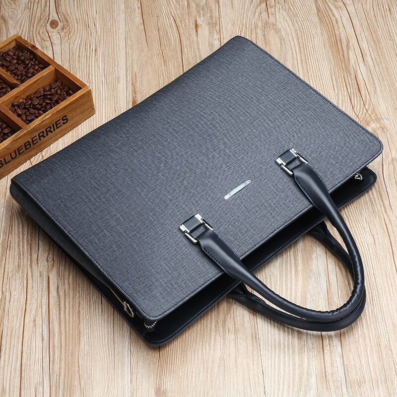 Superior Quality Fashion Men A4 Office Bag Handbag Business Casual Men's Travel Bag 15 Laptop Shoulder Bags Tote Briefcase