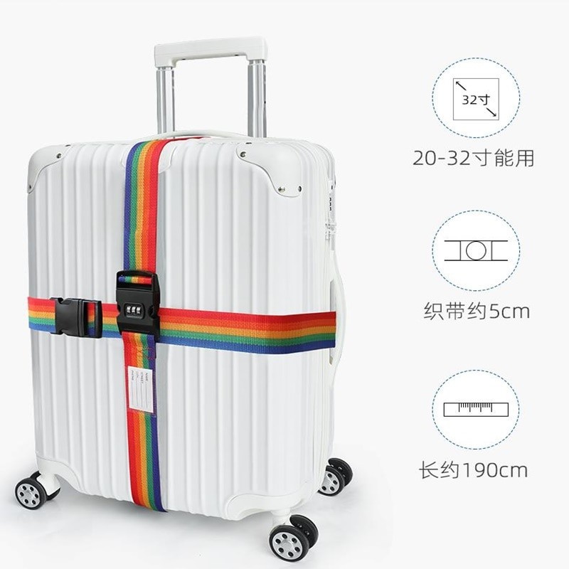 Travel Luggage Strap Adjustable Password Lock Packing Belt Baggage Secure Lock Anti-theft Luggage Strap Bundling Belt N111