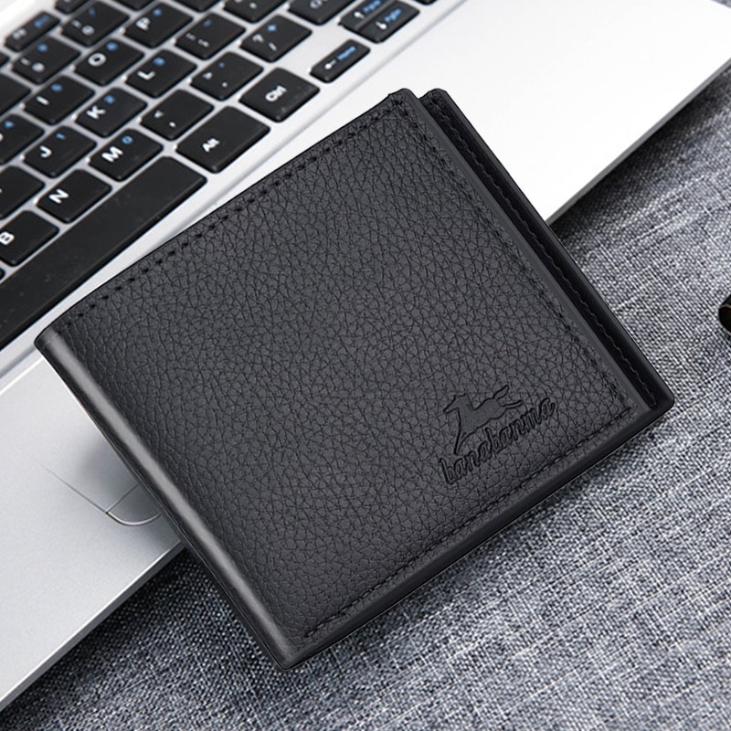 Fashion Leather Wallet Men Luxury Slim Coin Purse Business Foldable Wallet Men Card Holder Pocket Clutch Male Handbags Tote Bag