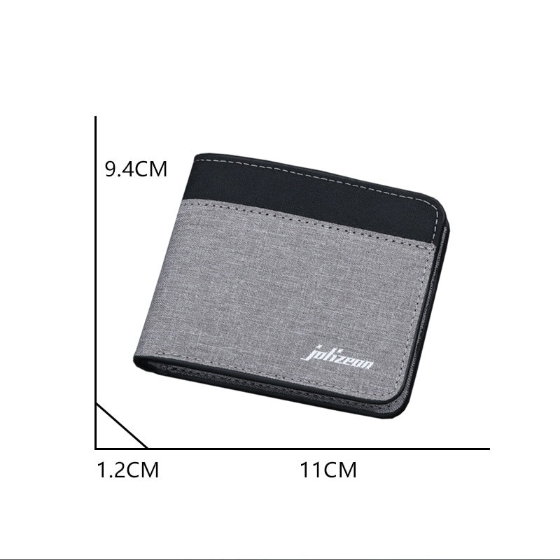 Canvas Men Wallet Black/blue/gray Card Holder Wallet Male Money Bag 2022 ID/photo/bank Holder Short Purse Credit Card Case Bag