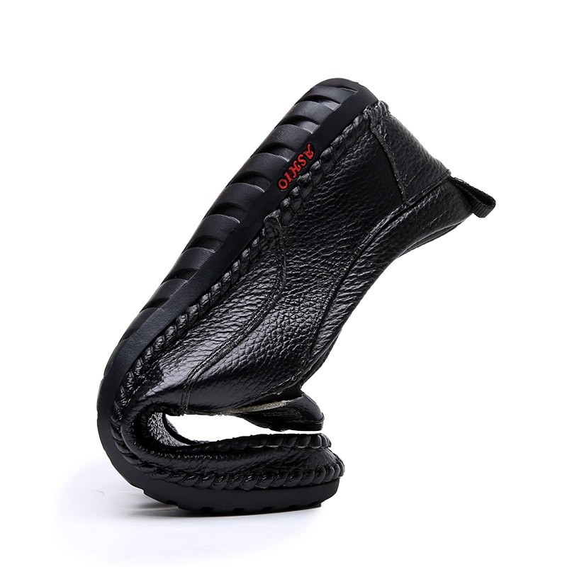 Breathable Genuine Leather Men Shoes Summer Slip On Loafers Men Casual Leather Shoes Blue Flats Hot Sale Driving Shoes Moccasins