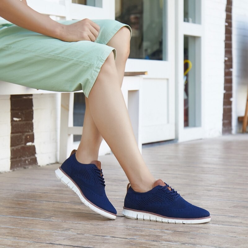 New Stylish Mens Casual Shoes Blue Flyknit Swnaker