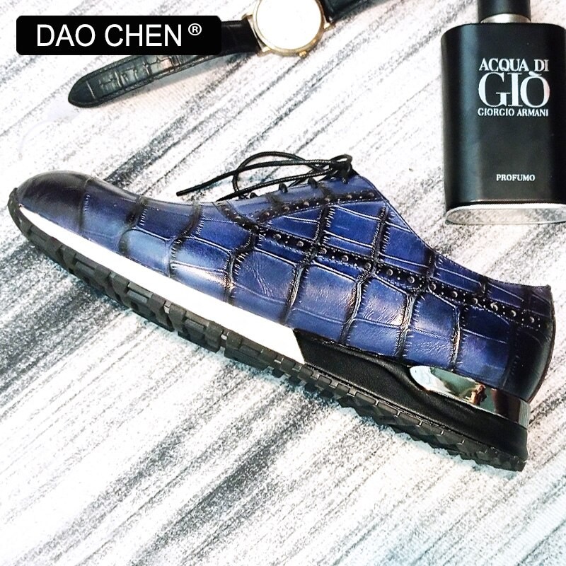 LUXURY BRAND CASUAL SHOES BLACK WHITE REAL LEATHER FASHION SPORTS SHOES LACE UP MAN SHOE WEDDING PARTY DAILY WALKING men's shoes