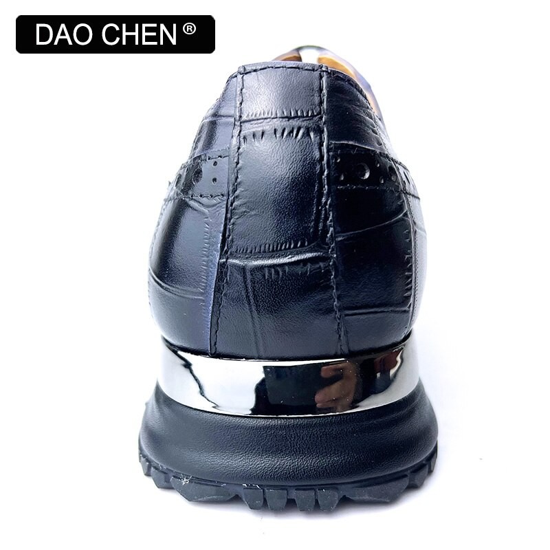 LUXURY BRAND CASUAL SHOES BLACK WHITE REAL LEATHER FASHION SPORTS SHOES LACE UP MAN SHOE WEDDING PARTY DAILY WALKING men's shoes