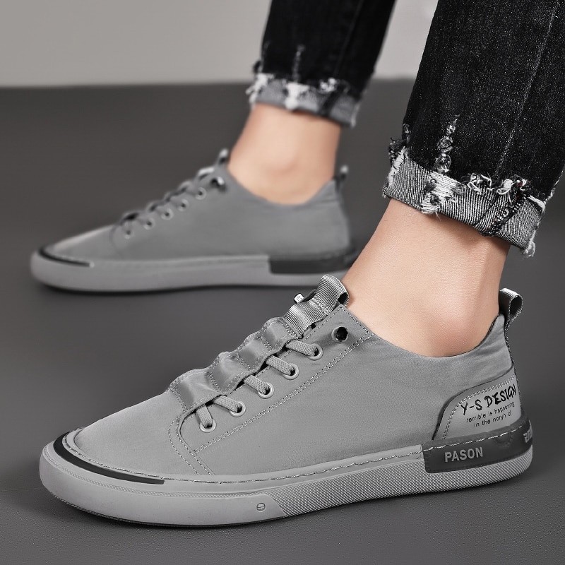 Men Shoes Breathable Canvas Sneakers Mens Summer Ice Silk Cloth Casual Walking Outdoor Sports Light Sneakers Male Driving shoes