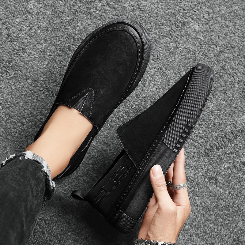 Leather Mens Shoes Comfortable Casual Outdoor Shoes Spring Autumn Lightweight Men Loafers Moccasins Driving Shoes zapatillas