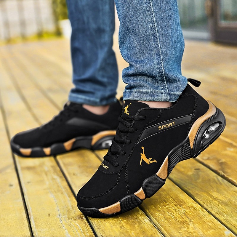 High Quality Shoes Men Outdoor Comfortable Leather Men Running Shoes Fashion Sneakers Training Basketball Shoe Zapatillas Hombre