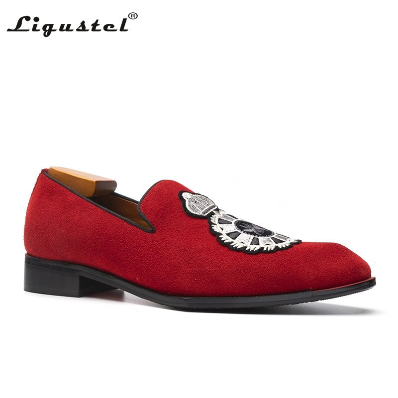 Shows for Men Red Bottom Loafers Shoes Men Designer Shoes Leather Slip-on Black Red Shoes Men Wedding Party Formal Free Shipping