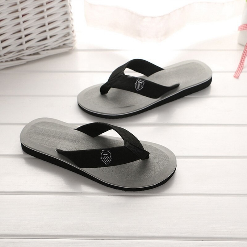 2023 Slippers Men Summer Flip Flops Beach Sandals Anti-Slip Casual Flat Shoes High Quality Slippers Indoor House Shoes For Men