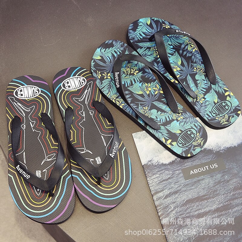 Men's slippers summer style Flip-flops New summer plus-size casual beach slip-on flip-flops for men