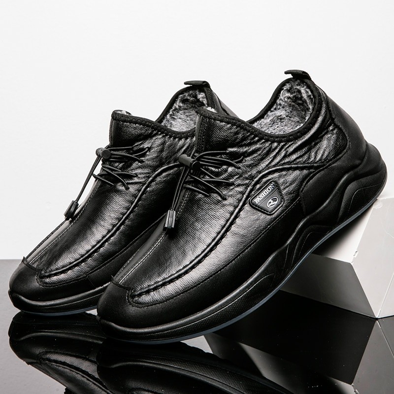 Brand Winter Men's Boots Microfiber Leather Snow Boots Man Plush Warm Causal Shoe Waterproof Men Boots Male Sneakers 2022 Spring