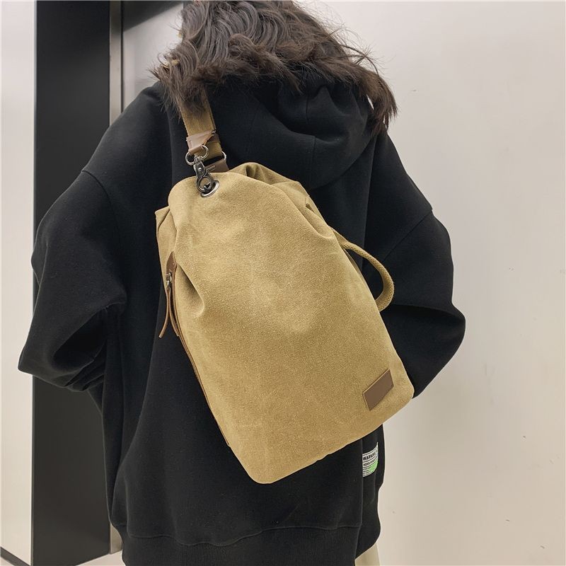 Men Women Fashion Multifunction Cavans Shoulder Bag Crossbody Bag One Shoulder Travel Sling Bag Pack Messenger Pack Chest Bag