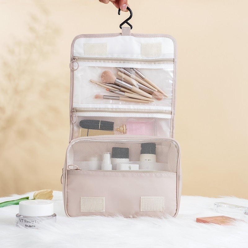 Fashion Travel Cosmetic Bag Female Toiletry Bags  Hanging Bathroom Wash Bag High-capacity Large Capacity Women Beauty Case