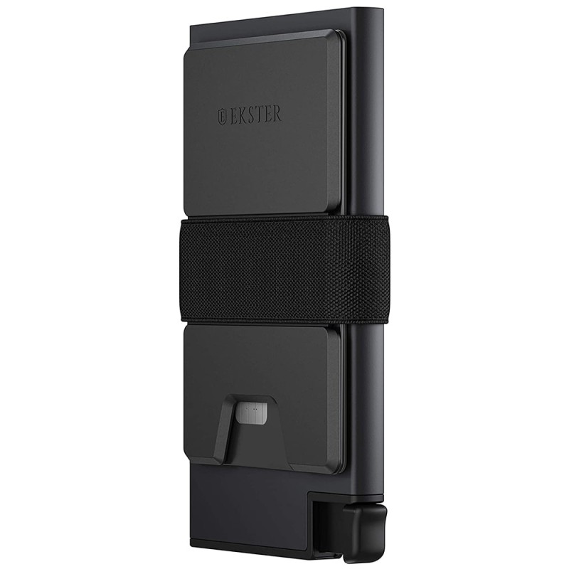 Aluminum Cardholder Slim Minimalist Wallet Expandable Backplate RFID Blocking Layer 1-15 Card Storage Capacity