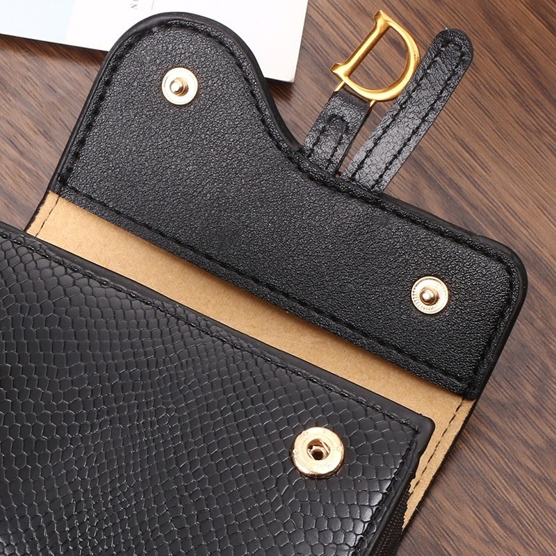 Women Luxury Card Holder Short Wallet Mini PU Letter Wallet Multi-Card Card Holder Small Multi-functional Clutch Bag