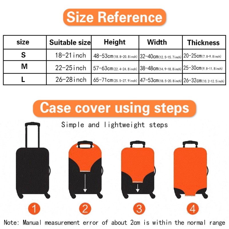 Custom Free Name Luggage Cover Elastic Suitcase Protective Case Trolley 18-32 Inch Travel Luggage Dust Cover Travel Accessories