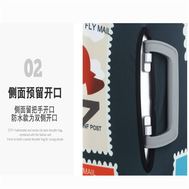 New Stamp Colour Graphics Pattern Suitcase Dust Waterproof Cover Unisex Pull Rod Box Protective Cover