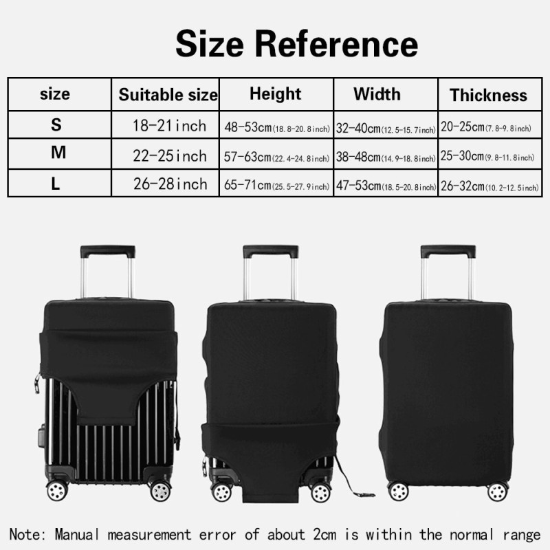 Unisex Suitcase Cover Travel Global Pattern Luggage Protective Cover Elastic Dust Bag Case for 18-28 Inch Travel Accessories