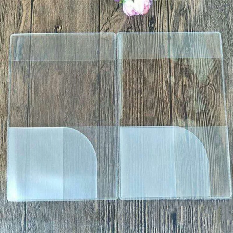 Zoukane Transparent PVC Passport Cover Case Thick Frosted Waterproof Card Slots Frosted Passport Wallet Cover CHLL01