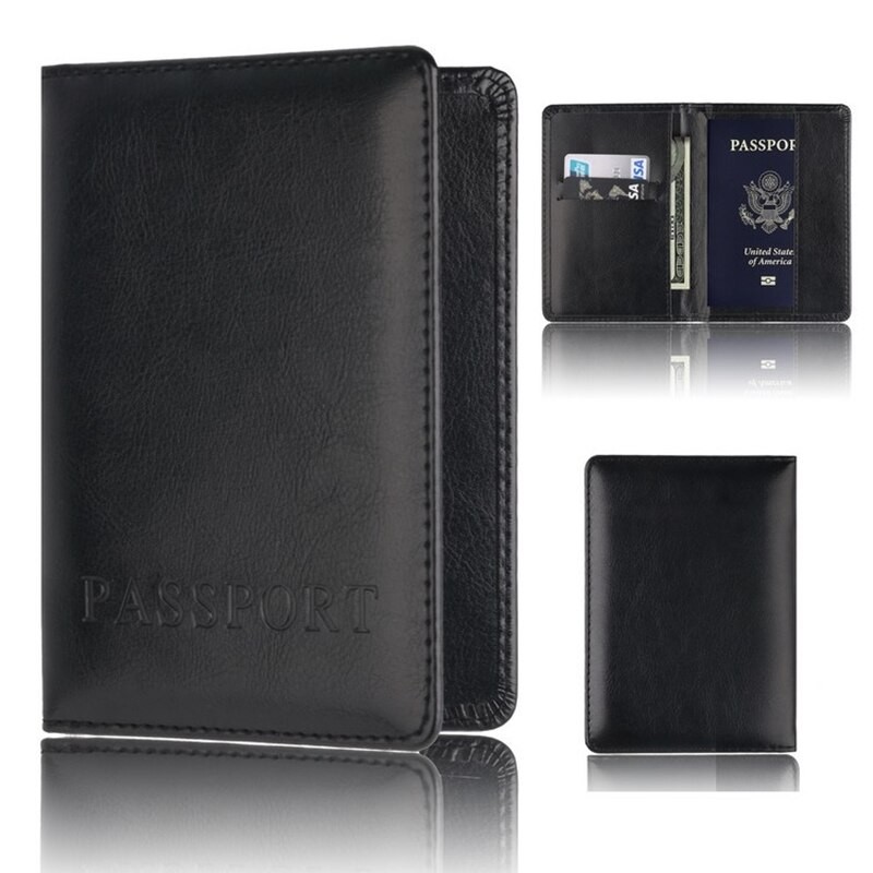Retro PU Leather Passport Covers Travel Accessories ID Bank Credit Card Bag Men Women Passport Fashion leather Passport Holder