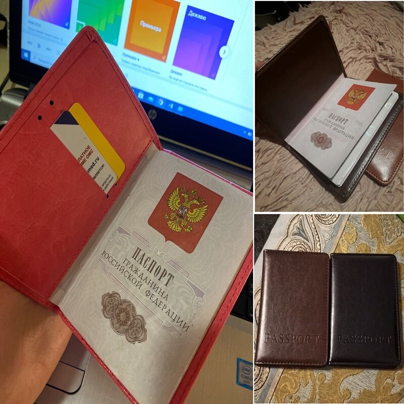 Retro PU Leather Passport Covers Travel Accessories ID Bank Credit Card Bag Men Women Passport Fashion leather Passport Holder