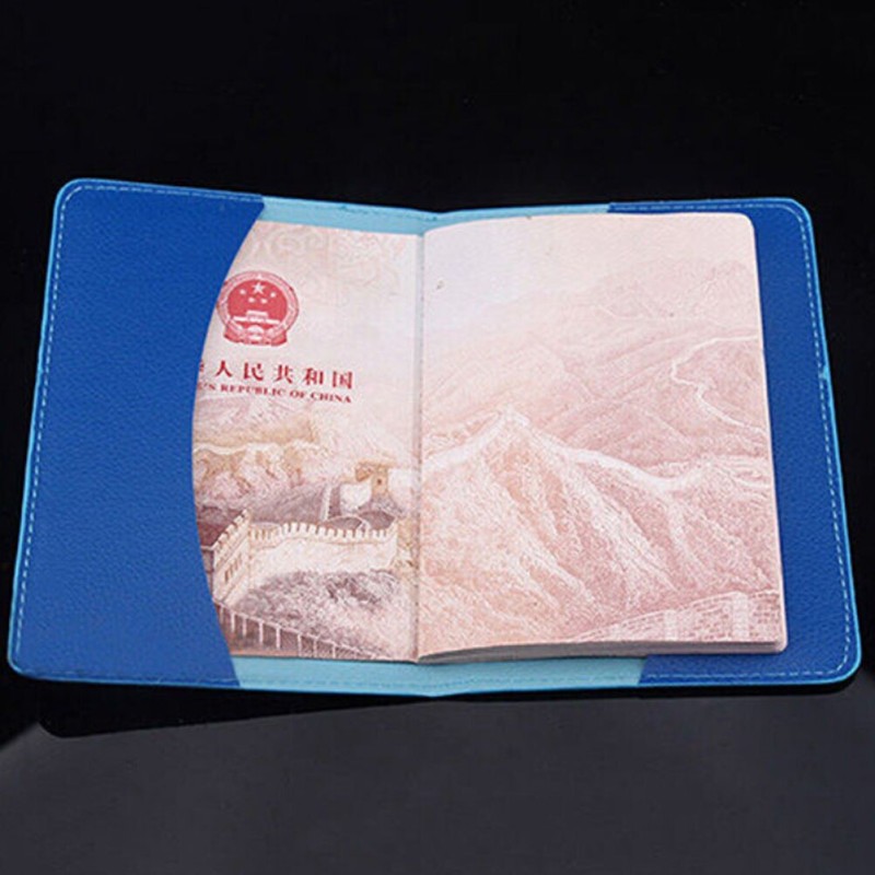 Lavender Travel Passport Holder Cover Faux Leather ID Card Ticket Enticing Cas