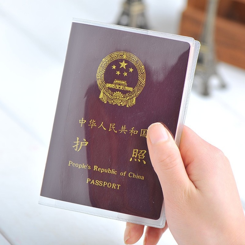 eTya New Transparent PVC Women Men Travel Passport Cover Bag Waterproof Protective Sleeve with ID credit  Card Holder Bags