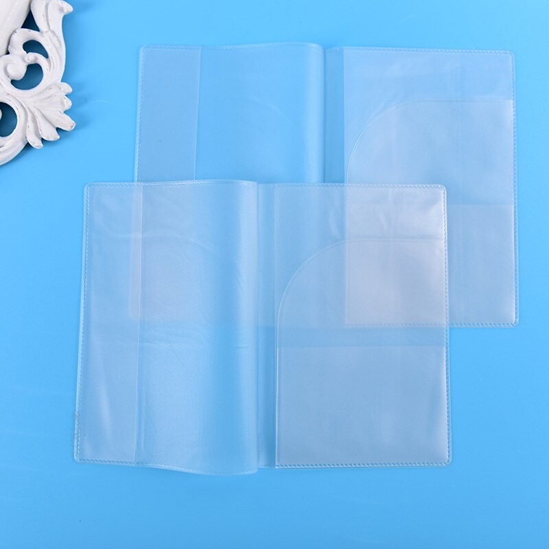 2PC Transparent Passport Holder Cover Package Travel Card Holder Bag For Travel
