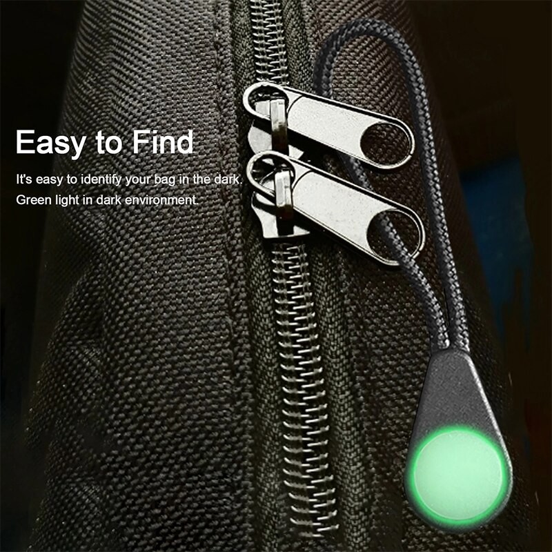 5/10pcs Luminous Zipper Pull Outdoor Camping Hiking Replacement Puller Head Glow In The Dark Backpack Pendant Bag Accessories