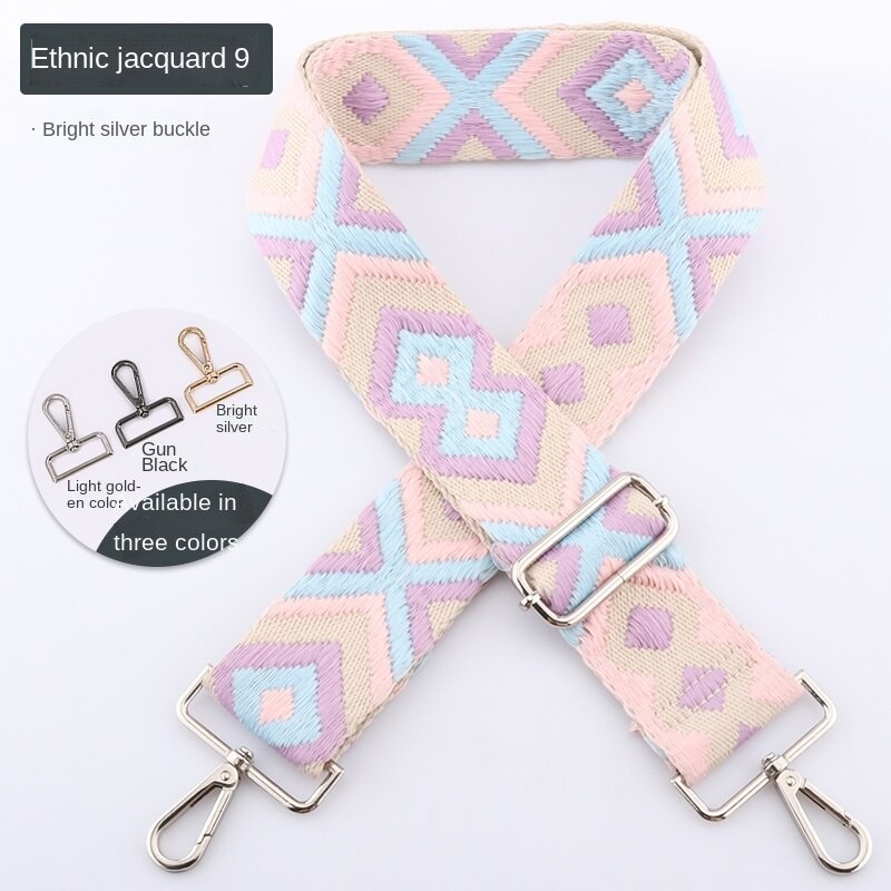 Ethnic Bag Women's Single Shoulder Strap Messenger Adjustable Handbag Shoulder Strap DIY Shoulder Handbag Fashion Accessories