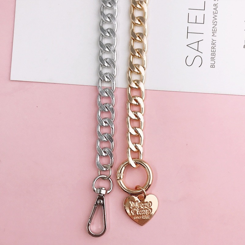 32.5cm Bag Extension Chain Replacement Purse Chain Shoulder Crossbody Bag Short Strap For Clutch Handbag Handle Metal Key Chain