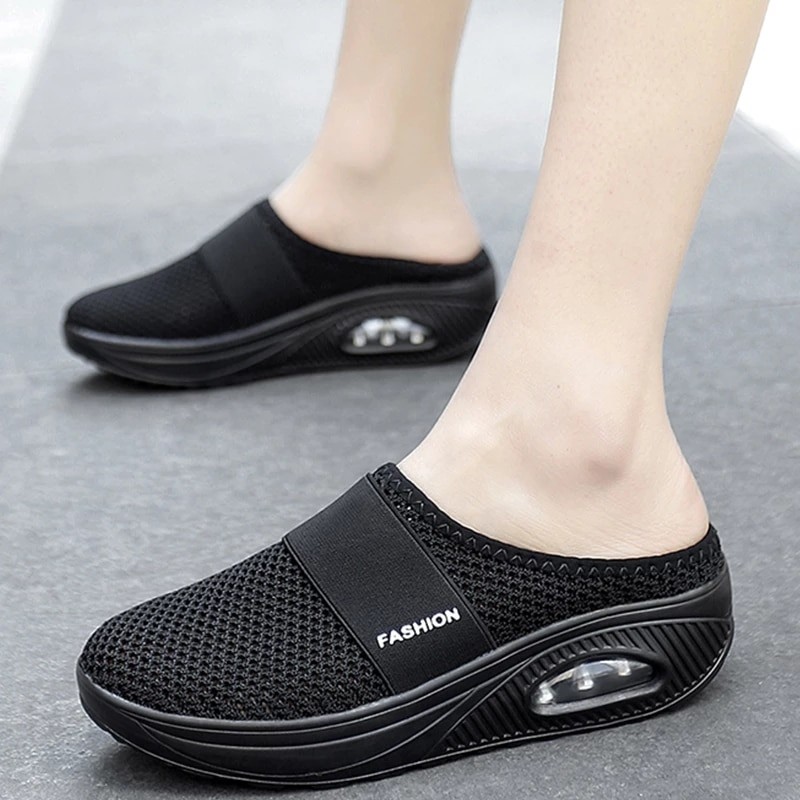 Women Sandals Fashion Female Slides Wedges Platform Shoes Sandals Women's Slippers Breathable Mesh Lightweight Ladies Footwear