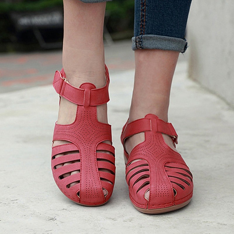 Shoes Fashion Women Sandals Soft Women Shoe Slip On Plus Size Walking Shoes Slipper Retro Footwear Female Zapatillas Muje