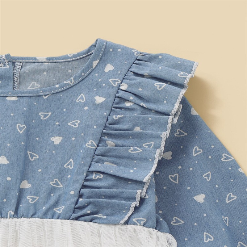 1-5 Years Old Toddler Baby Girl Clothes Princess Dresss Long Sleeve Infant Baby Girl Sweet Dress Children Girl Fashion Outfit fo