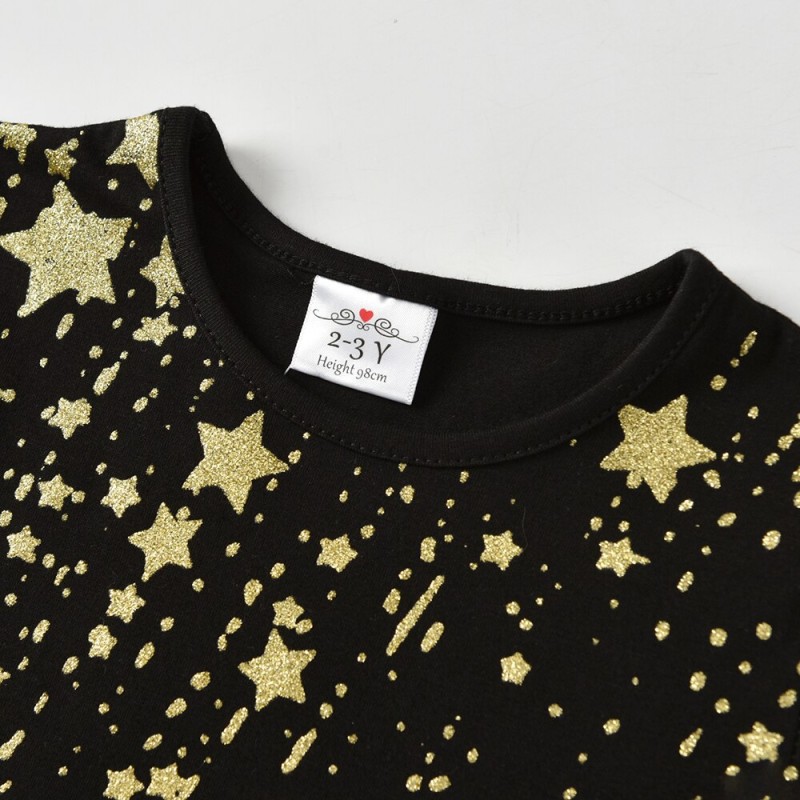 VIKITA Girls Dress Kids Elk Reindeer Sequins Appliqued Dresses Long Sleeve Dress with Bow Knot Kids Cotton Children Clothes