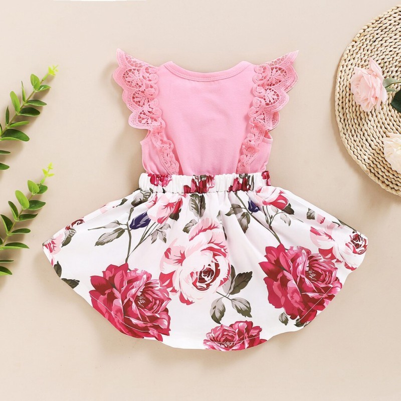 Baby Clothes Newborn Baby Girl Romper Infants Girl Sleeveless Floral Summer Princess Dress Baby Girl Bodysuit Fashion Outfit