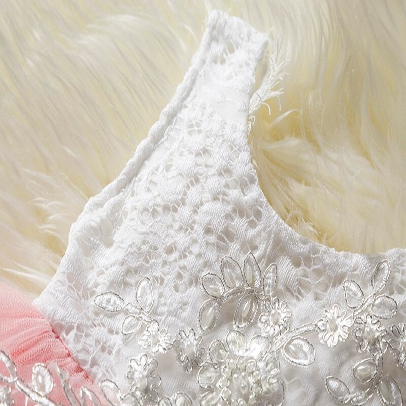 Girls Pink Summer Dress Sequined Evening Party Princess Velvet Tutu Gown Baby New Year Clothes Toddler Girl Xmas Dresses 2-6Y