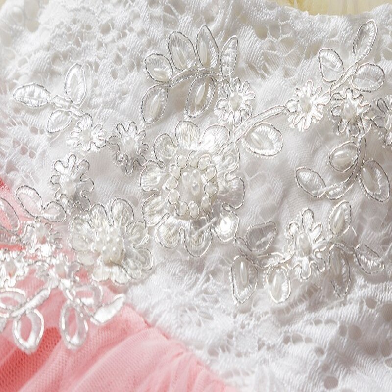 Girls Pink Summer Dress Sequined Evening Party Princess Velvet Tutu Gown Baby New Year Clothes Toddler Girl Xmas Dresses 2-6Y