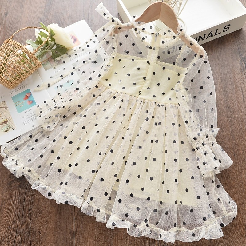 Bear Leader Girls Dress Autumn 2022 Girls Clothes Long Sleeves Cartoon Embroidery Female Children's Cake Dresses Kids Clothing