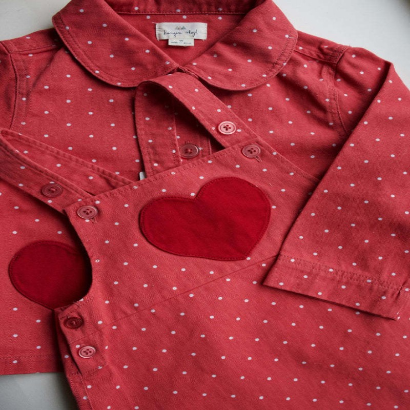 2023KS Children's love coat suspender skirt