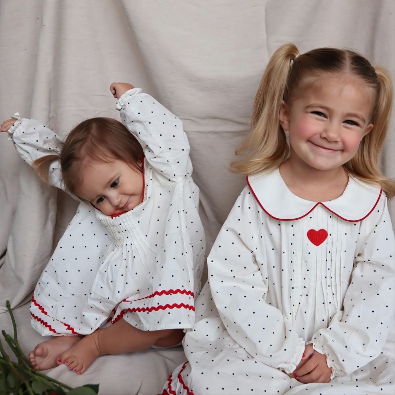 2023KS Children's love coat suspender skirt