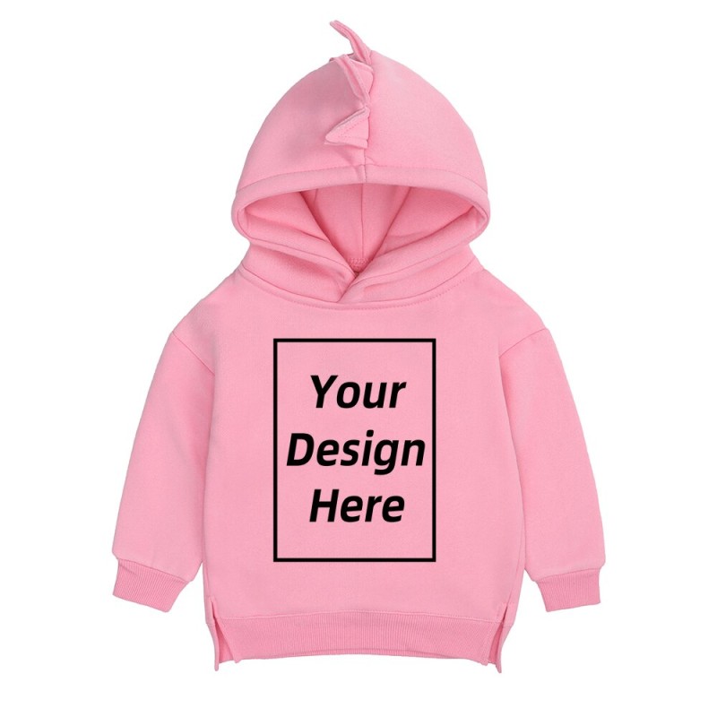 Kids Toddler Customized Hoodies Design Your Own Hoodie Add Your Text Multicolors Sweatshirts Baby Long Sleeve Fleece Tops Jacket