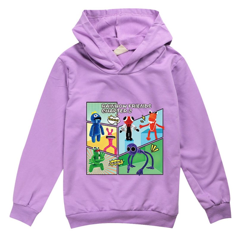 Graphics Rainbow Friends Hoodie Kids Long Sleeve Coats Baby Boys Cartoon Hoody Sweatshirt Girls Casual Clothes Halloween Outwear