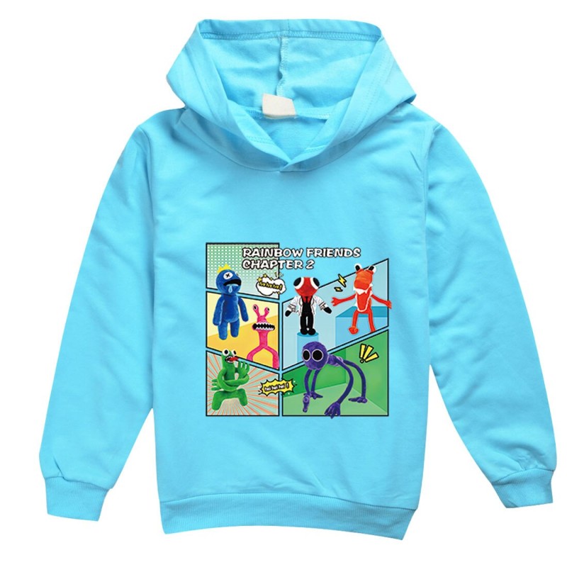 Graphics Rainbow Friends Hoodie Kids Long Sleeve Coats Baby Boys Cartoon Hoody Sweatshirt Girls Casual Clothes Halloween Outwear