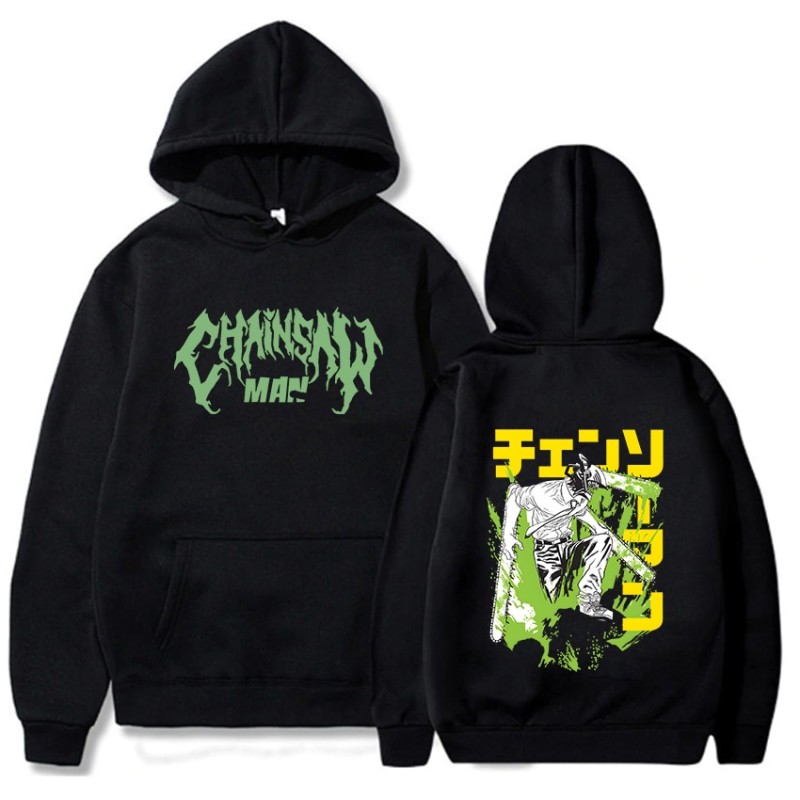 Chainsaw Man Hoodies Aki Hayakawa Winter Hooded Sweatshirts Long Sleeve Cartoon Graphic Sweatshirts Clothing for Men Streetwear