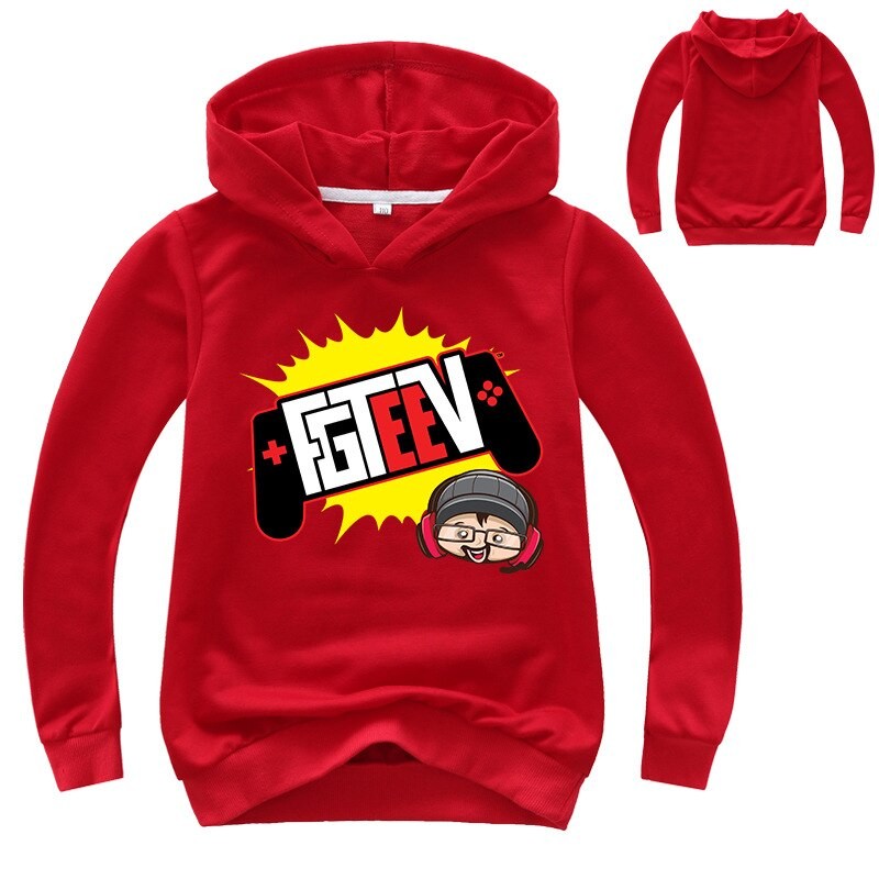 Spring Autumn Kids Long Sleeve T-shirt Fgteev Children's Clothing Boys Girls Clothes Printed Cartoon Casual Cotton Sweatshirts