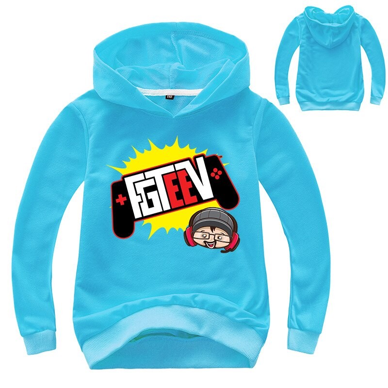 Spring Autumn Kids Long Sleeve T-shirt Fgteev Children's Clothing Boys Girls Clothes Printed Cartoon Casual Cotton Sweatshirts