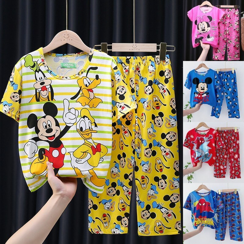 Girls Pajamas Kids Princess Anna Elsa Sleepwear Children Cartoon Clothing Set Baby Long Sleeve Pijamas Home Costume