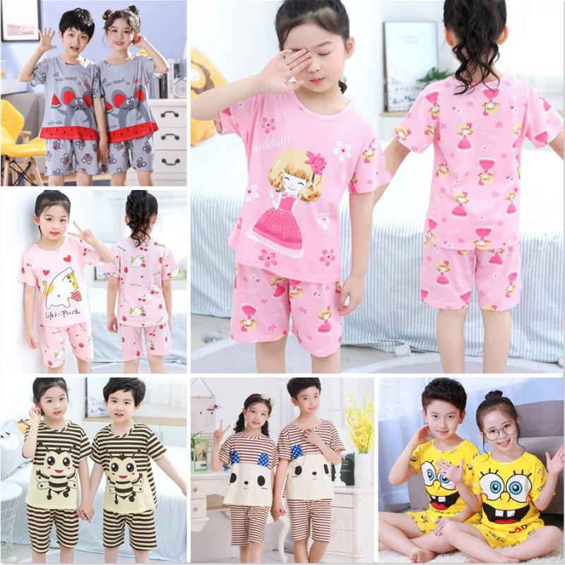 Baby Kids Pajamas Boys Cotton Clothes Pants Set Cartoon Sleepwear Kids Pajamas For Girls Toddler Baby Outfits Child Pyjama